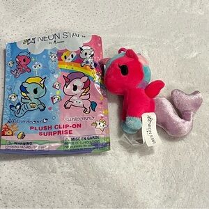 Tokidoki Mermicorno Series 2 Octavia Neon Star Plush Clip On Surprise Unicorn